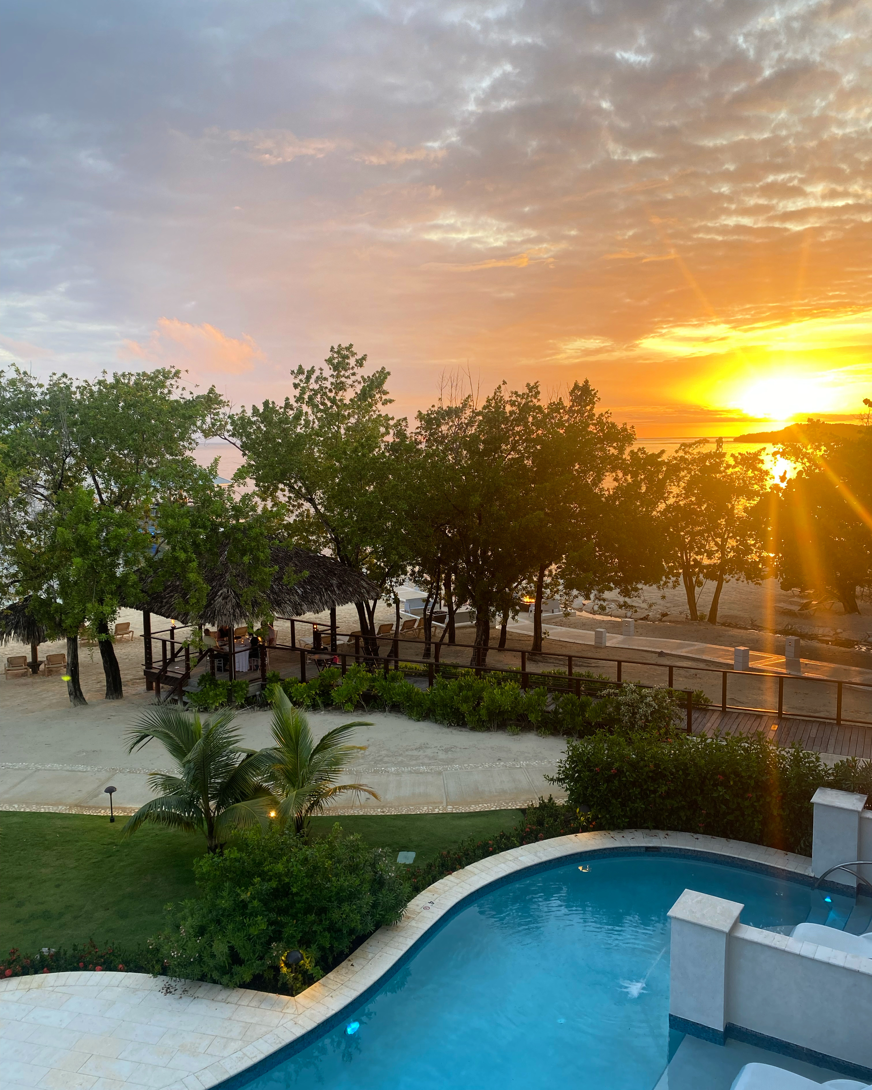 Sandals South Coast at night