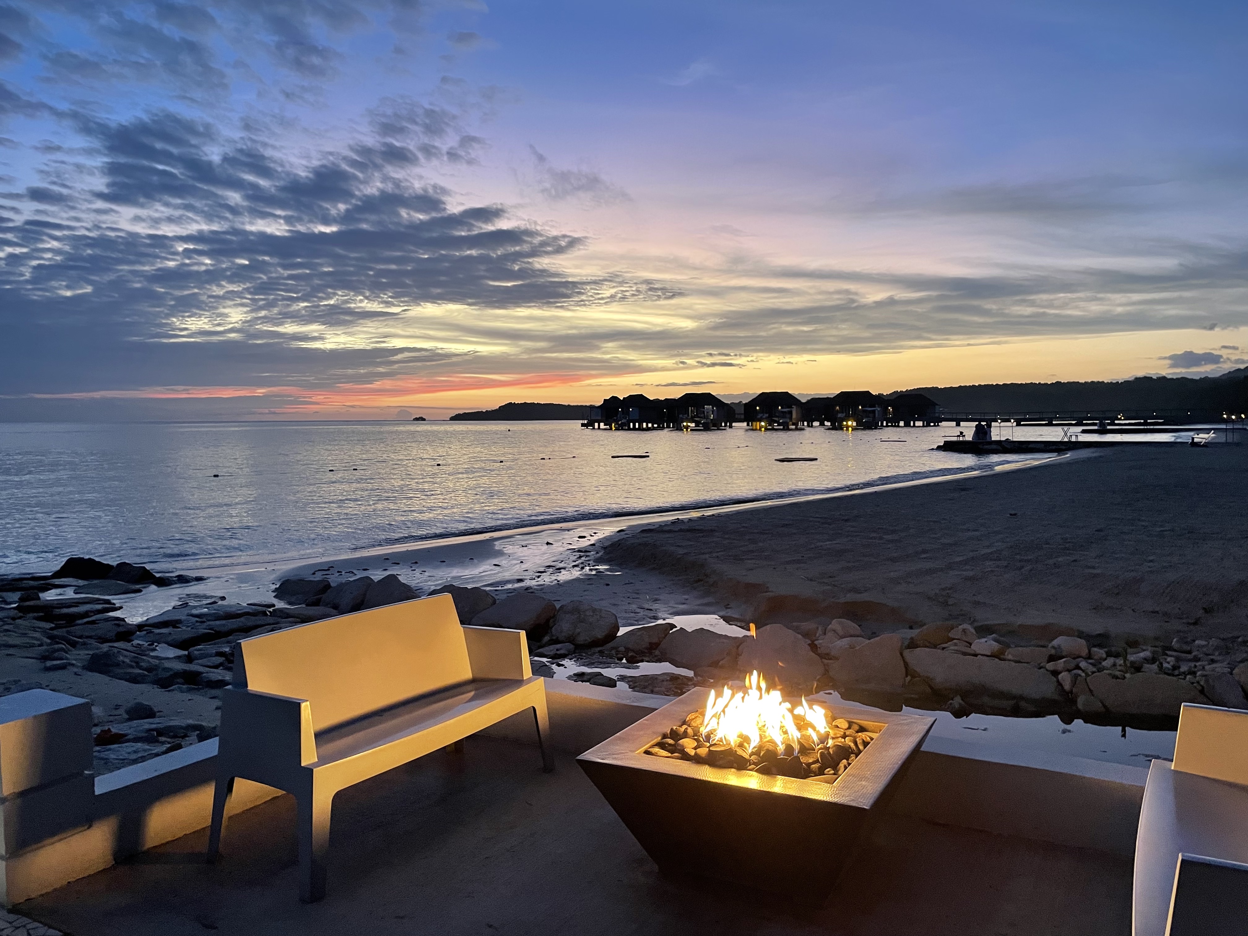 Sandals South Coast at night