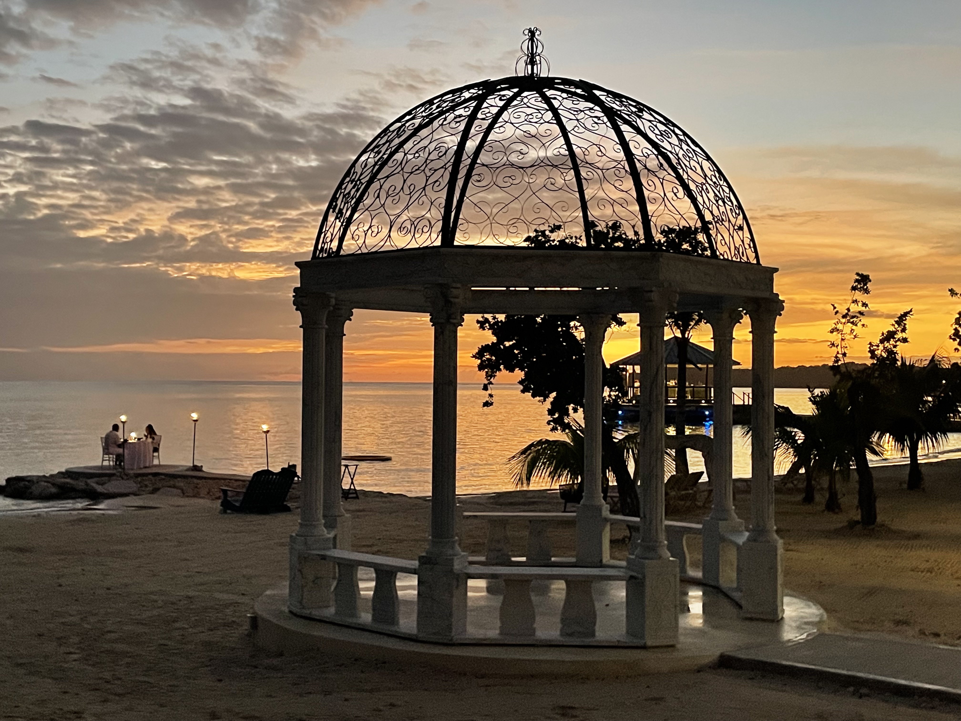 Sandals South Coast at night
