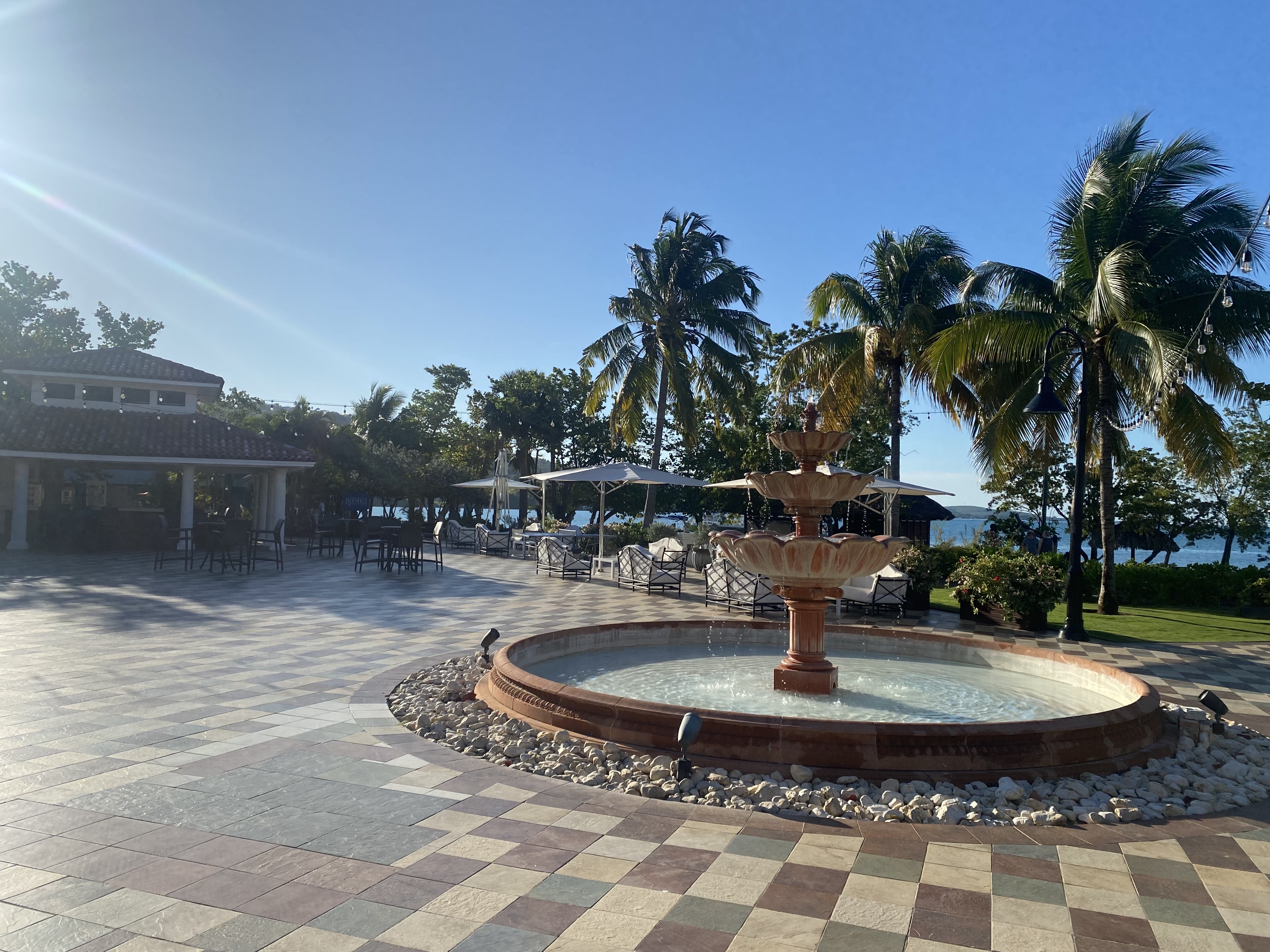 The piazza at Sandals South Coast