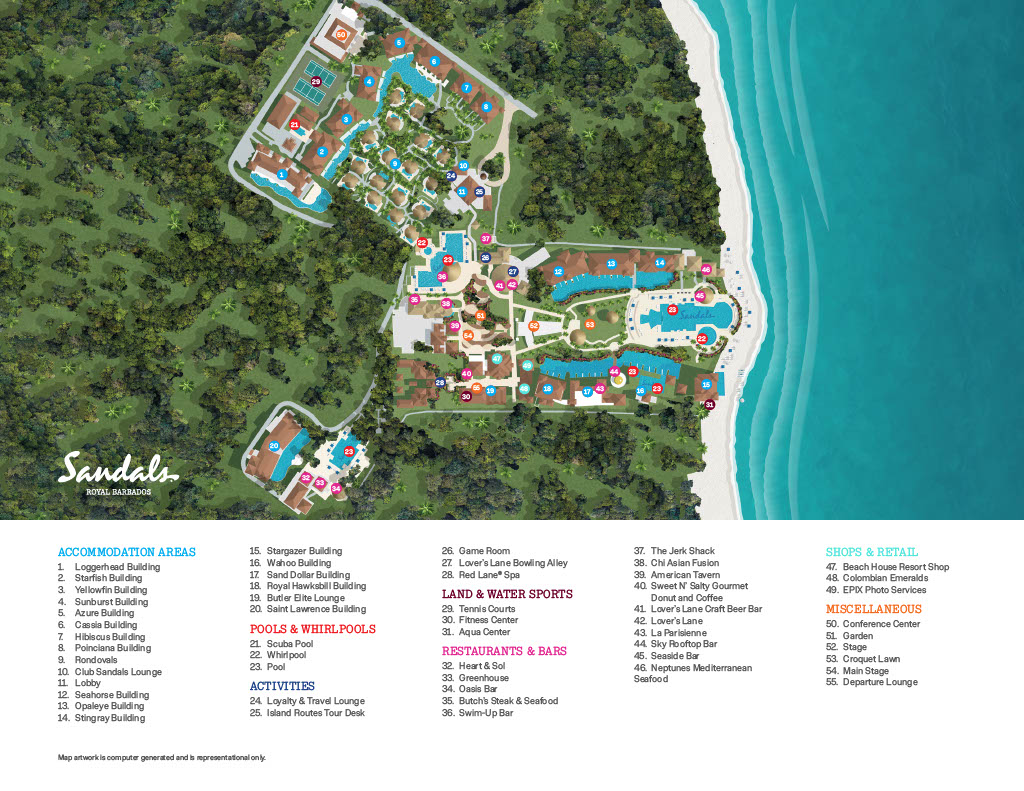 Sandals Royal Barbados Map