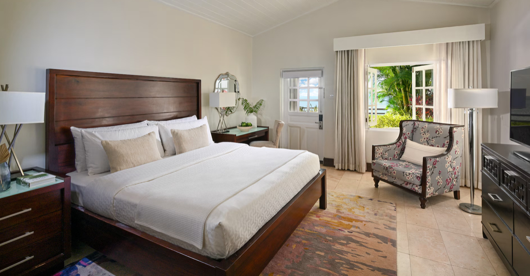 Sandals Halcyon Beachfront Club Level Walkout Room with Patio Tranquility Soaking Tub